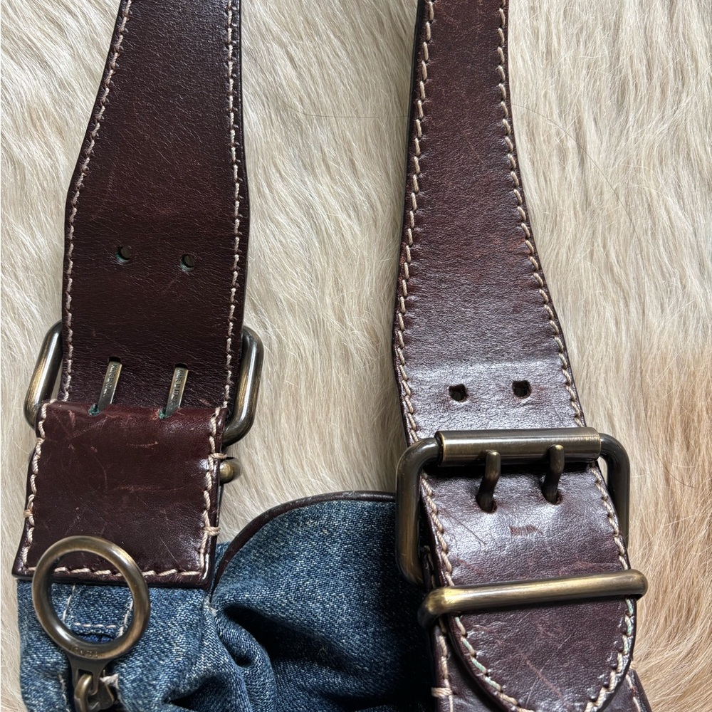Fendi denim Oyster bag - Picture 4 of 12
